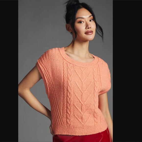 Pilcro Oversized Cable-Knit Sweater - New Small - Picture 3 of 7